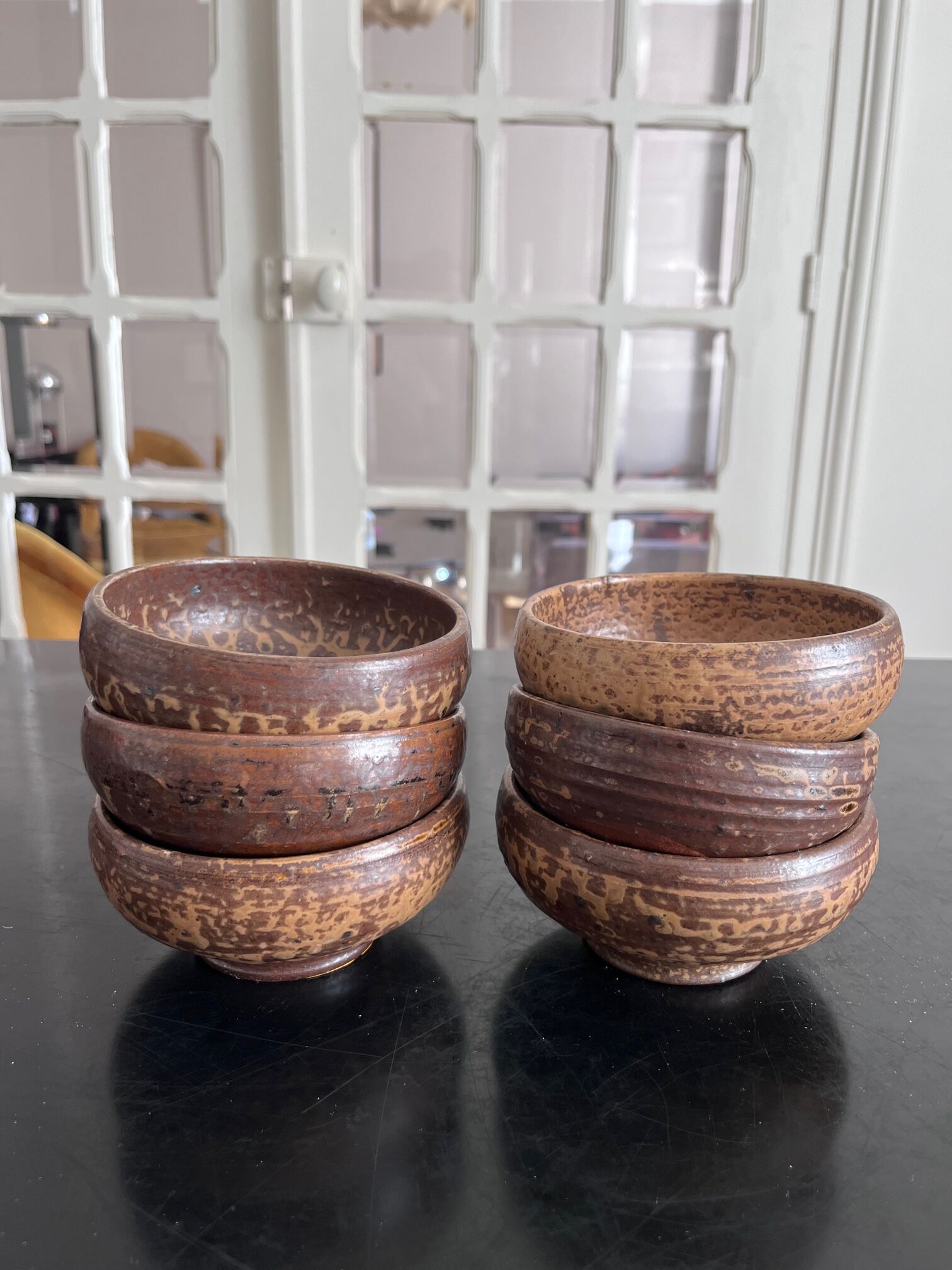 6 bowls in sandstone André Bodin