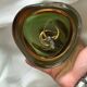 Verre d'art Murano Sommerso vert et marron