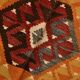 5x10 Red & Orange Geometric Vintage Kilim Rug,142x302Cm
