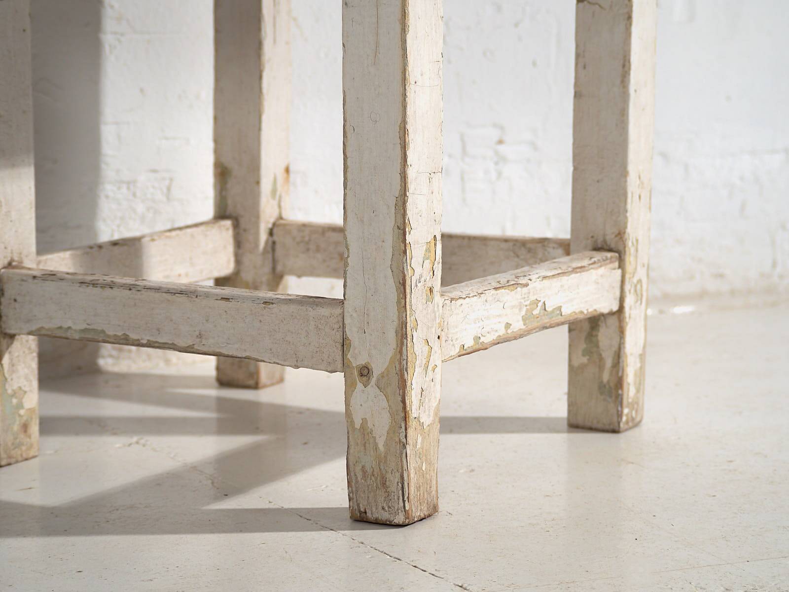 Antique white coffee tables (circa 1920). 2-piece set