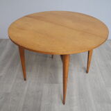 Vintage beech table with 1960 extension