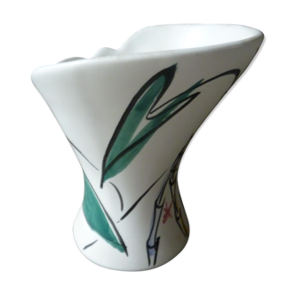 Signed Vallauris FPP in the 1950s ceramic vase