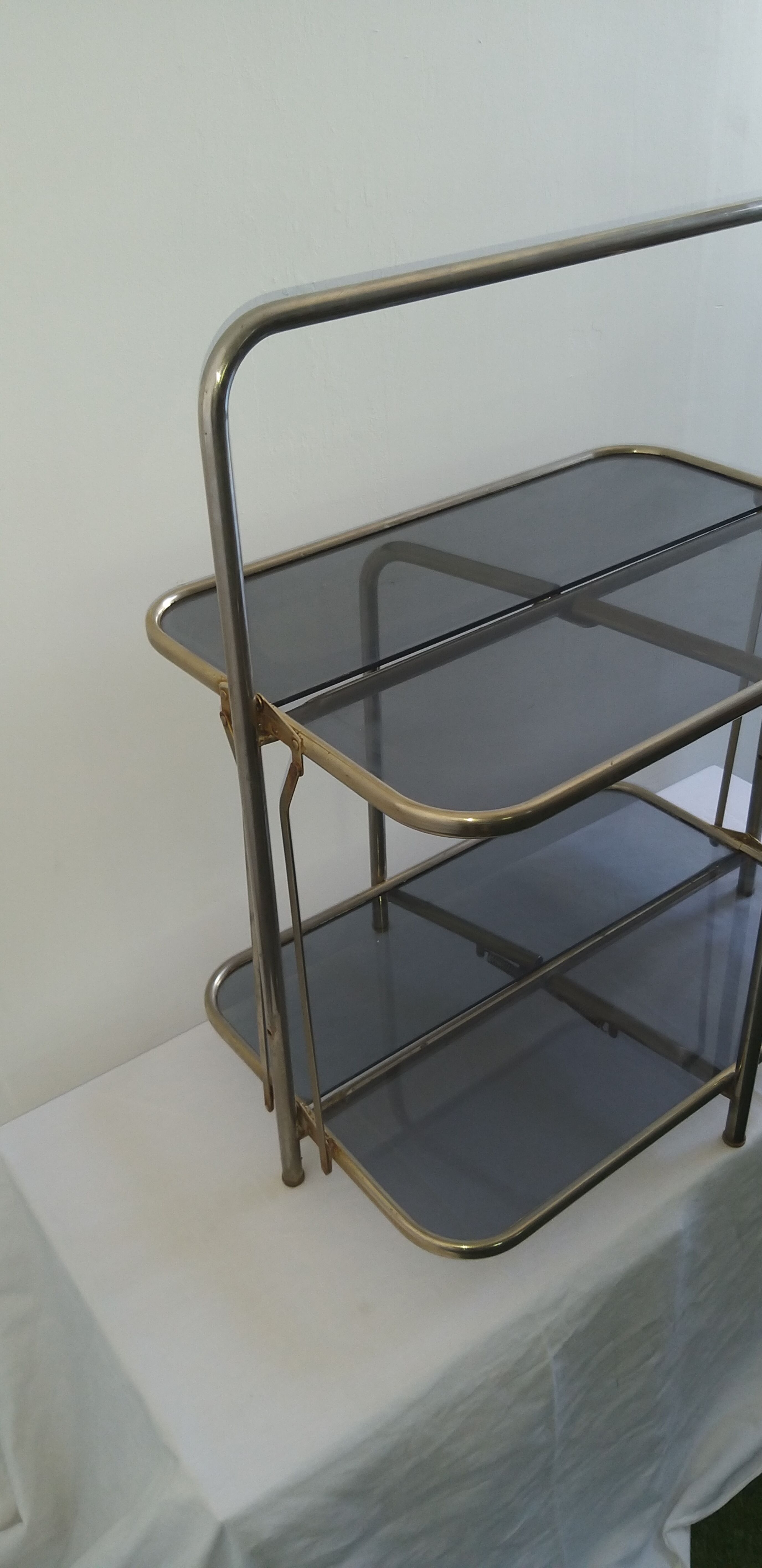 Iron and glass decserte years 70 portable