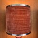 Vintage bedside lamp in burgundy ceramic, French mid-century.