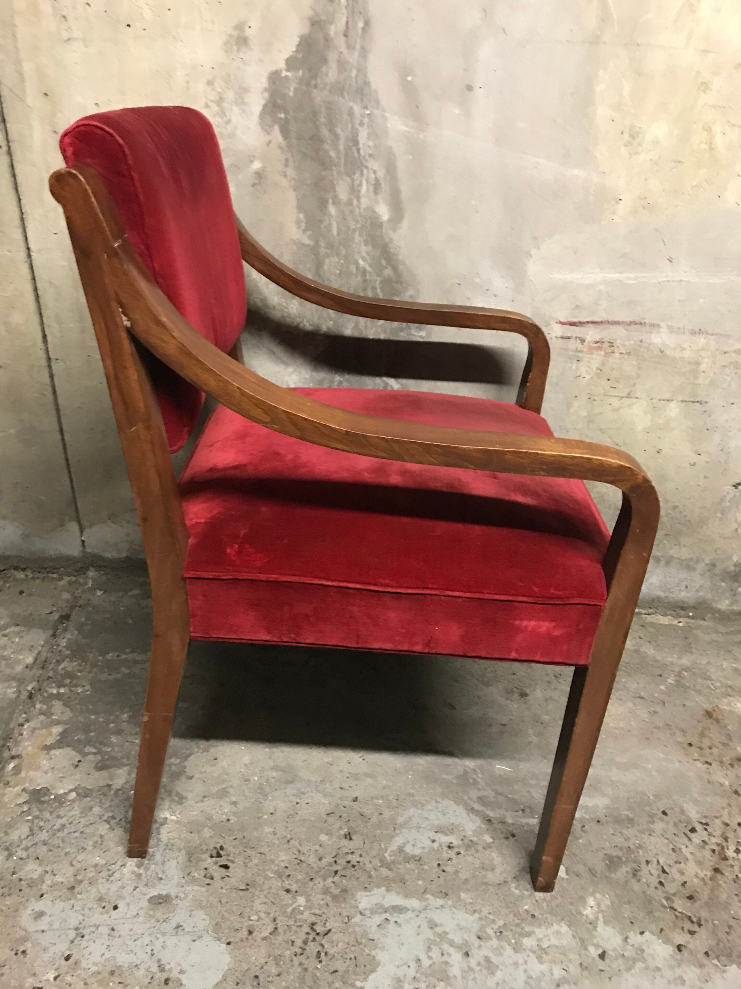 Art deco desk armchair