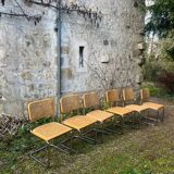 6 mid-century Marcel Breuer B32 Cesca chairs,
