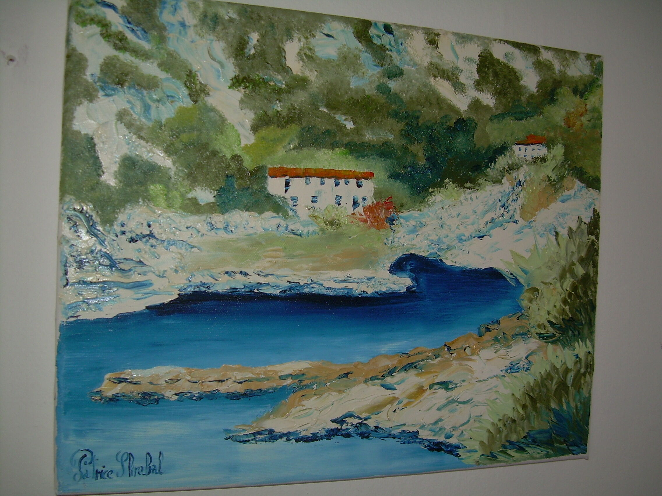 Oil on canvas by Patrice Skrabal Calanque de Morgiou