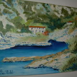 Oil on canvas by Patrice Skrabal Calanque de Morgiou