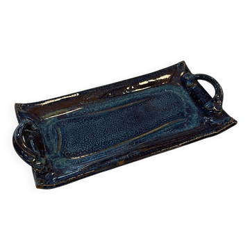 Plat en céramique bleu
