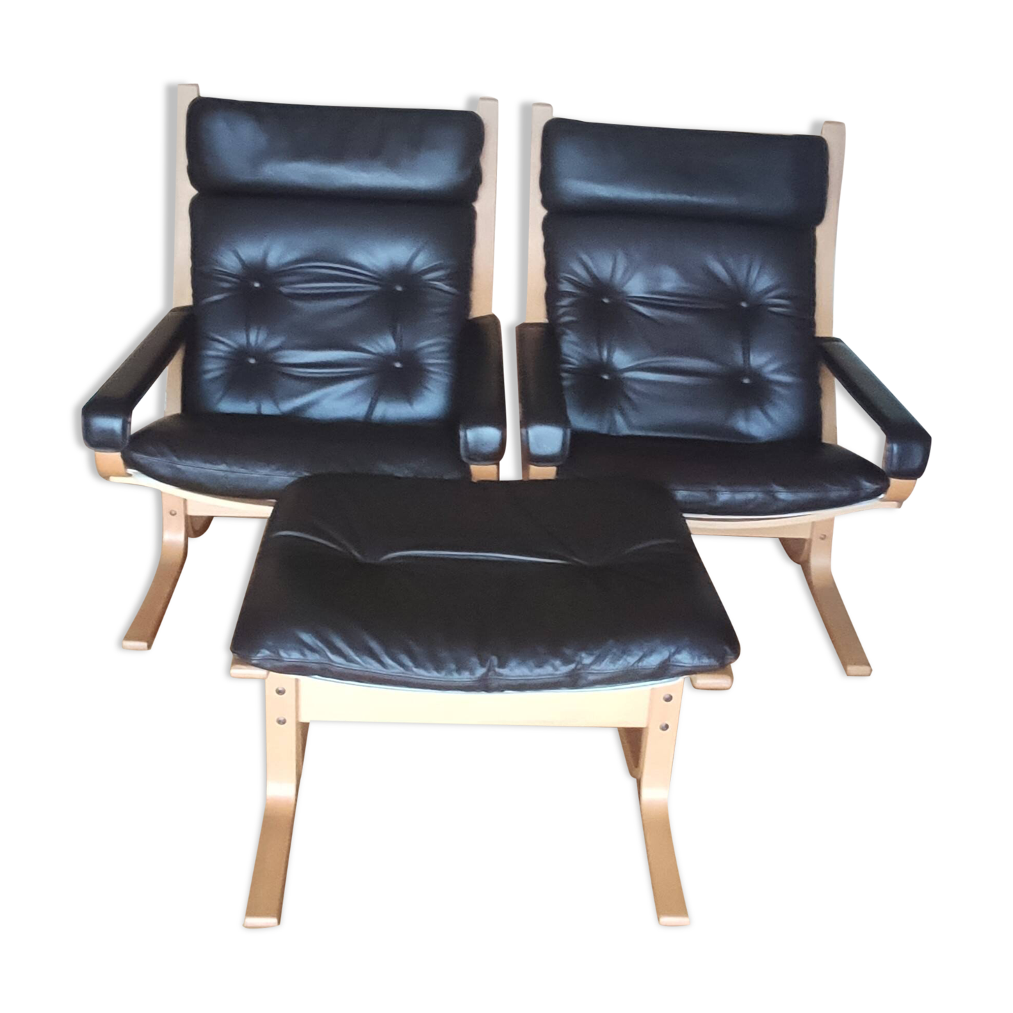 Siesta armchairs + footrest