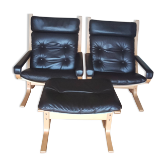 Siesta armchairs + footrest