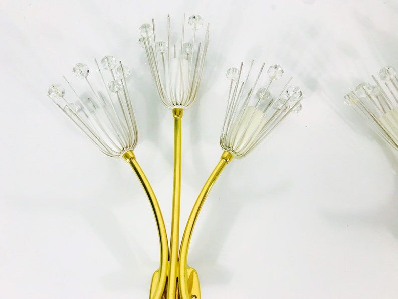 Pair of brass wall lamps by Emil Stejnar for Rupert Nikoll, Austria 1960