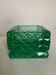 Green diamond cut glass ashtray 1980