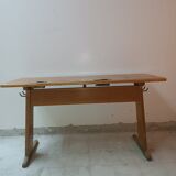 Casala school table with inkwell metal vintage