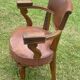 Old leather office chair
