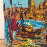 Venice, knife technique on panel