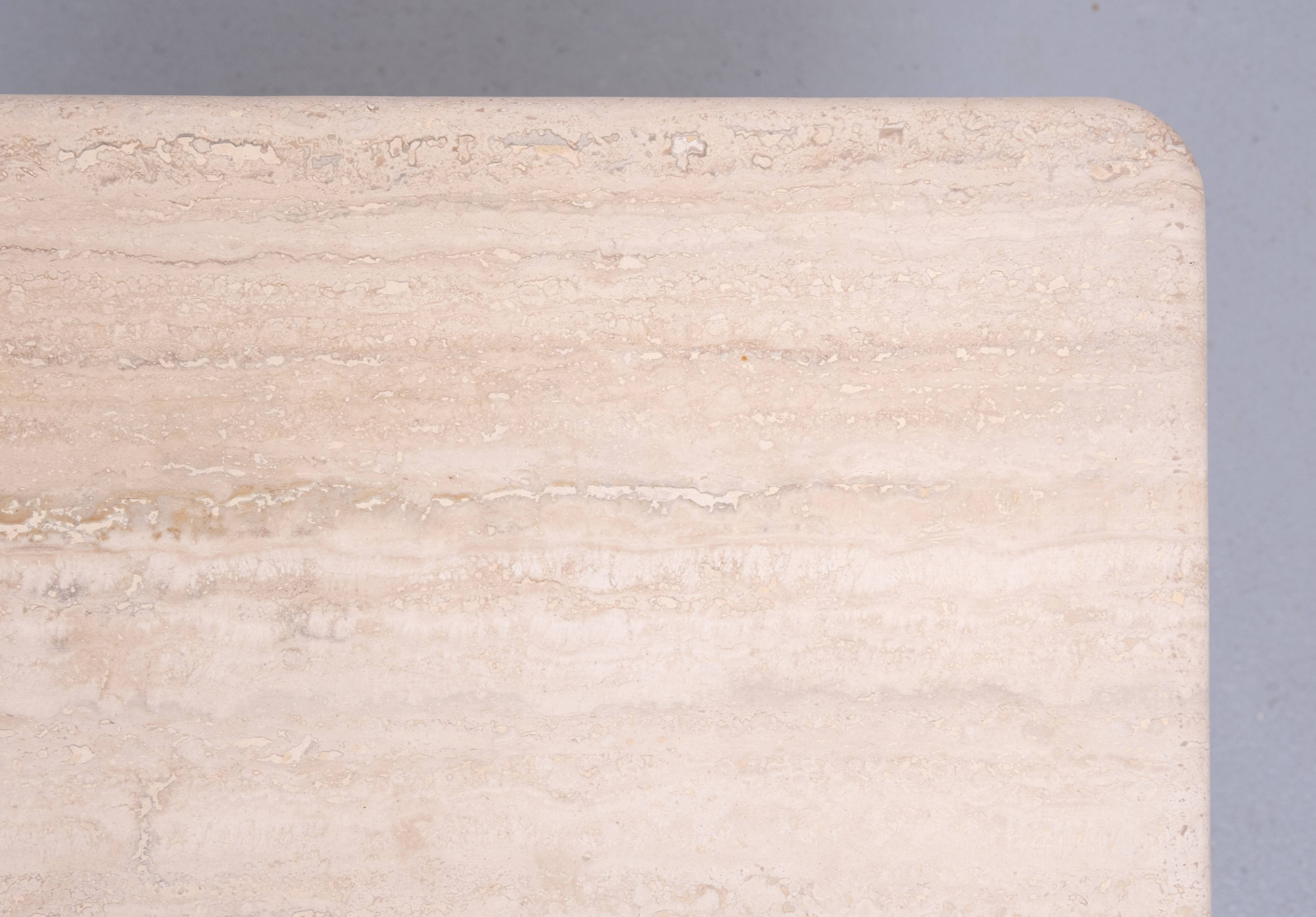 small Travertine Coffee table Italy 1970s