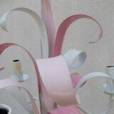 Lustre métal fleurs feuilles shabby chic