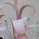 Lustre métal fleurs feuilles shabby chic