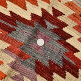 3x5 Green & Red Tribal Kilim Rug, 102x148Cm