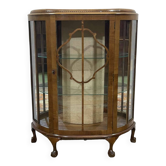 Vitrine anglaise des années 1950 en noyer