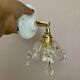 Vintage glass lampshade wall lamp with antique tassels