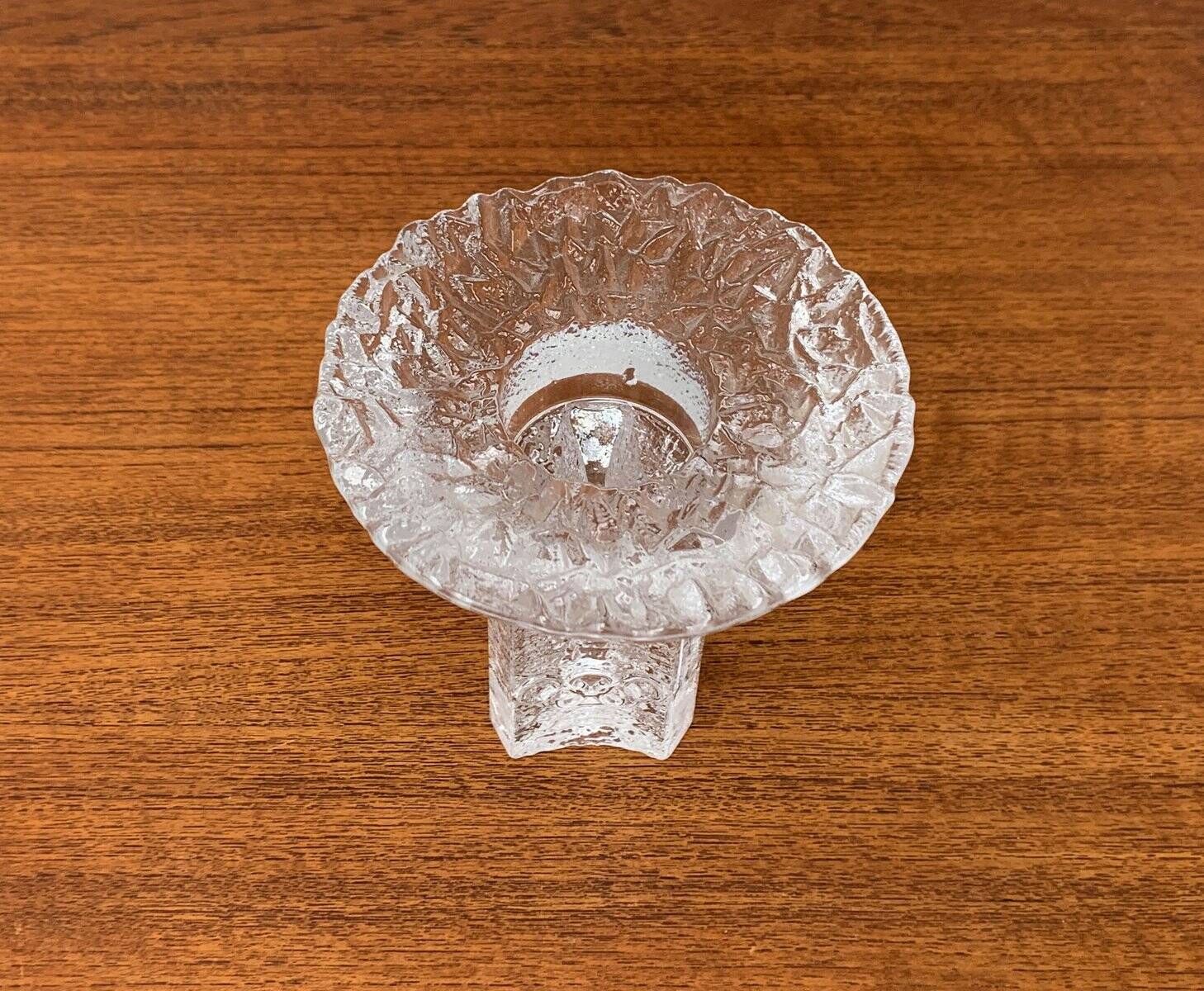 Olympics glass candle holder by Lars Hellsten for Orrefors, Sweden, 1984