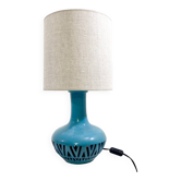 Mid-Century Blue Ceramic Table Lamp