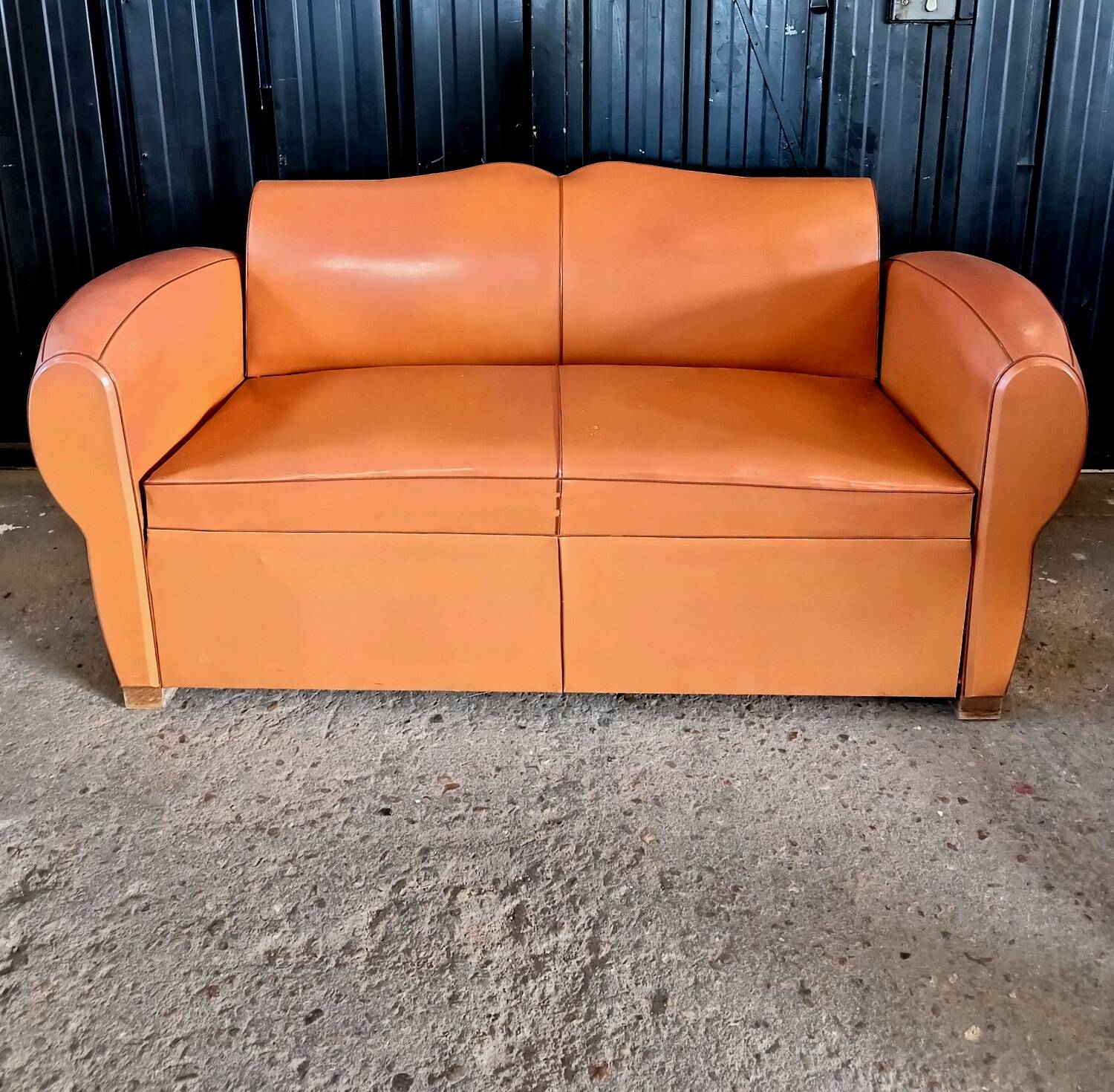 Vintage mustache club sofa 50s 60s
