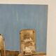 Watercolor landscape with vintage mills
