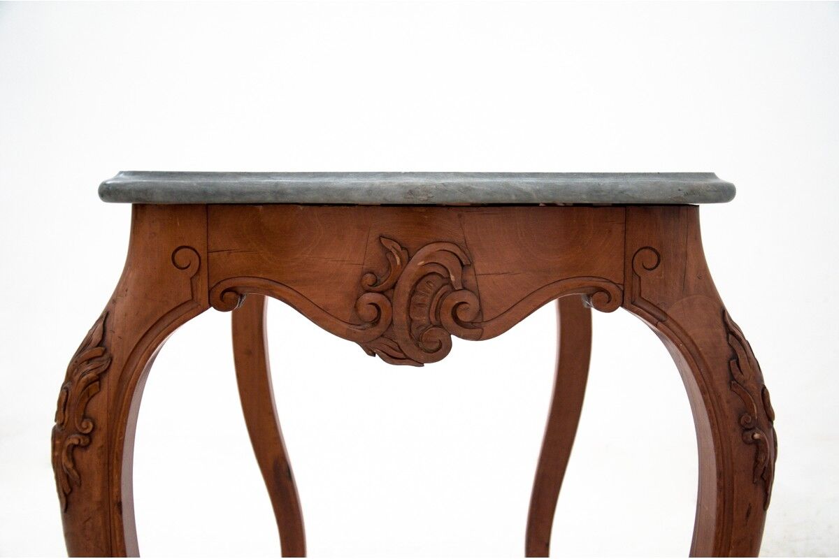 Side table with marble stone top