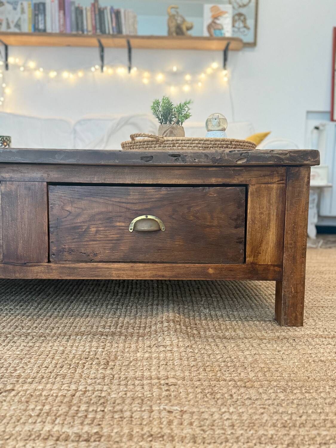 Solid wood coffee table