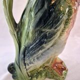 Zoomorphic pitcher barbotine Saint Clément Mallard Duck A028