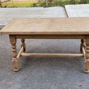 Renovated 19th-century oak extendable farmhouse dining table 160-240cm