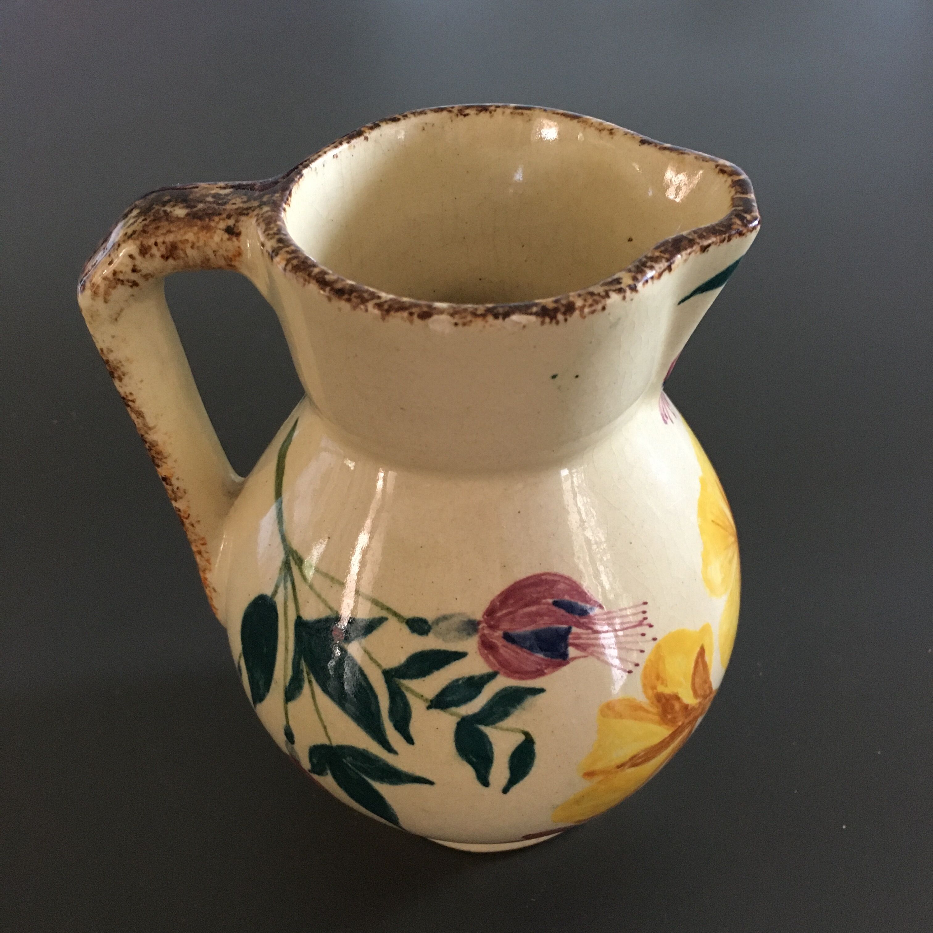 Pitcher with nasturtium decoration