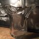 Bubbled blown glass vase Val St Lambert