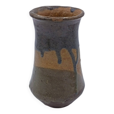 Vase en grès signé Eugène Lion - école de Jean Carriès.