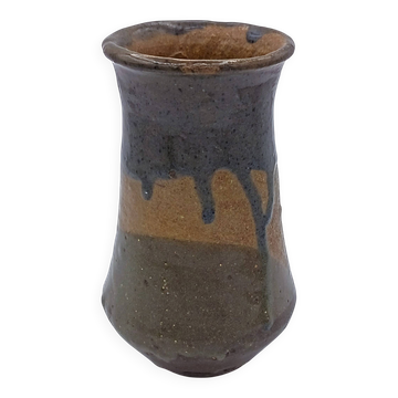 Vase en grès signé Eugène Lion - école de Jean Carriès.