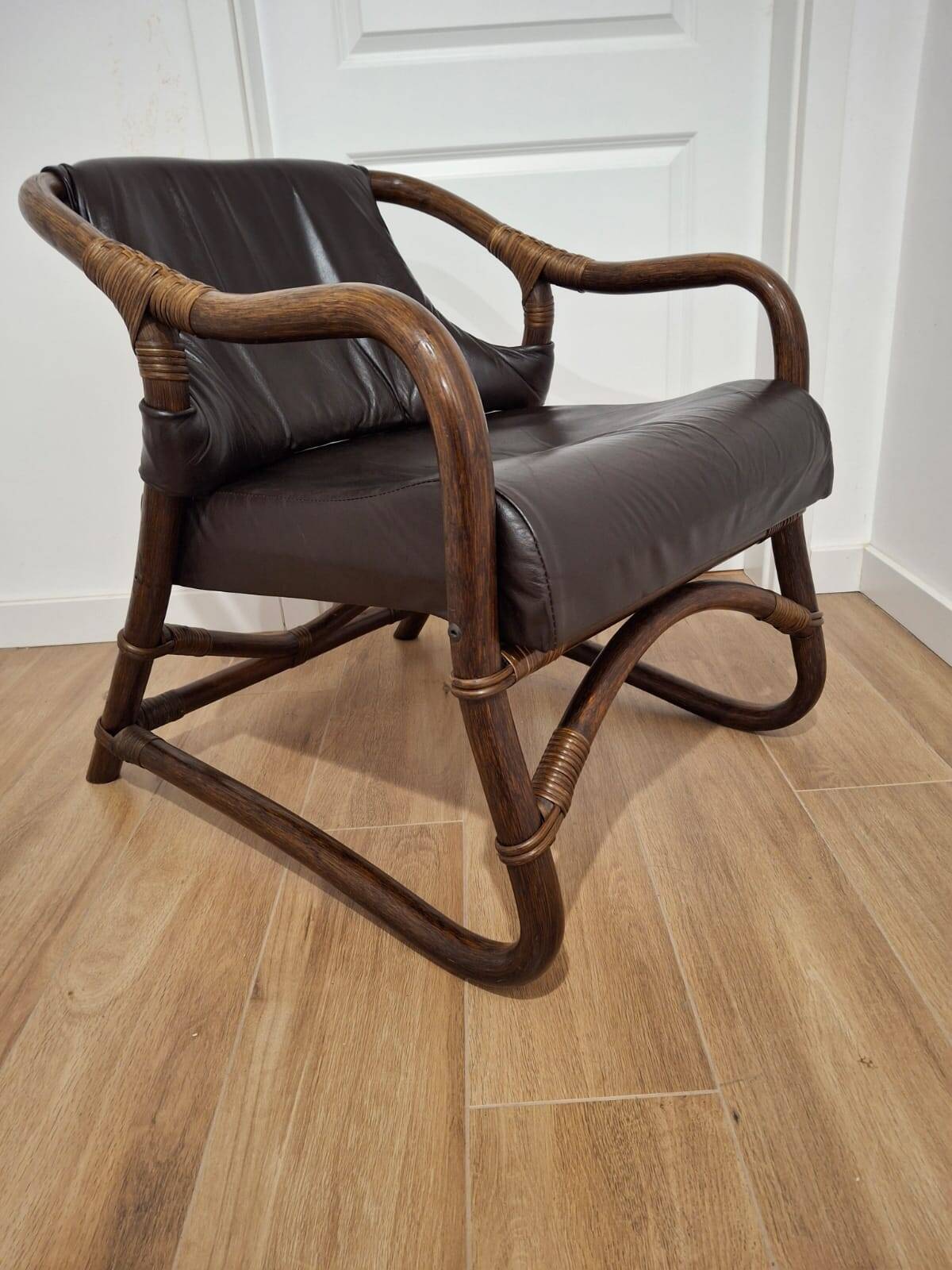 Vintage armchair in Manila style, Denmark, 1960s