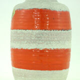 Beige and orange ceramic vase - Carstens Tunnieshof - West Germany - vintage 70s