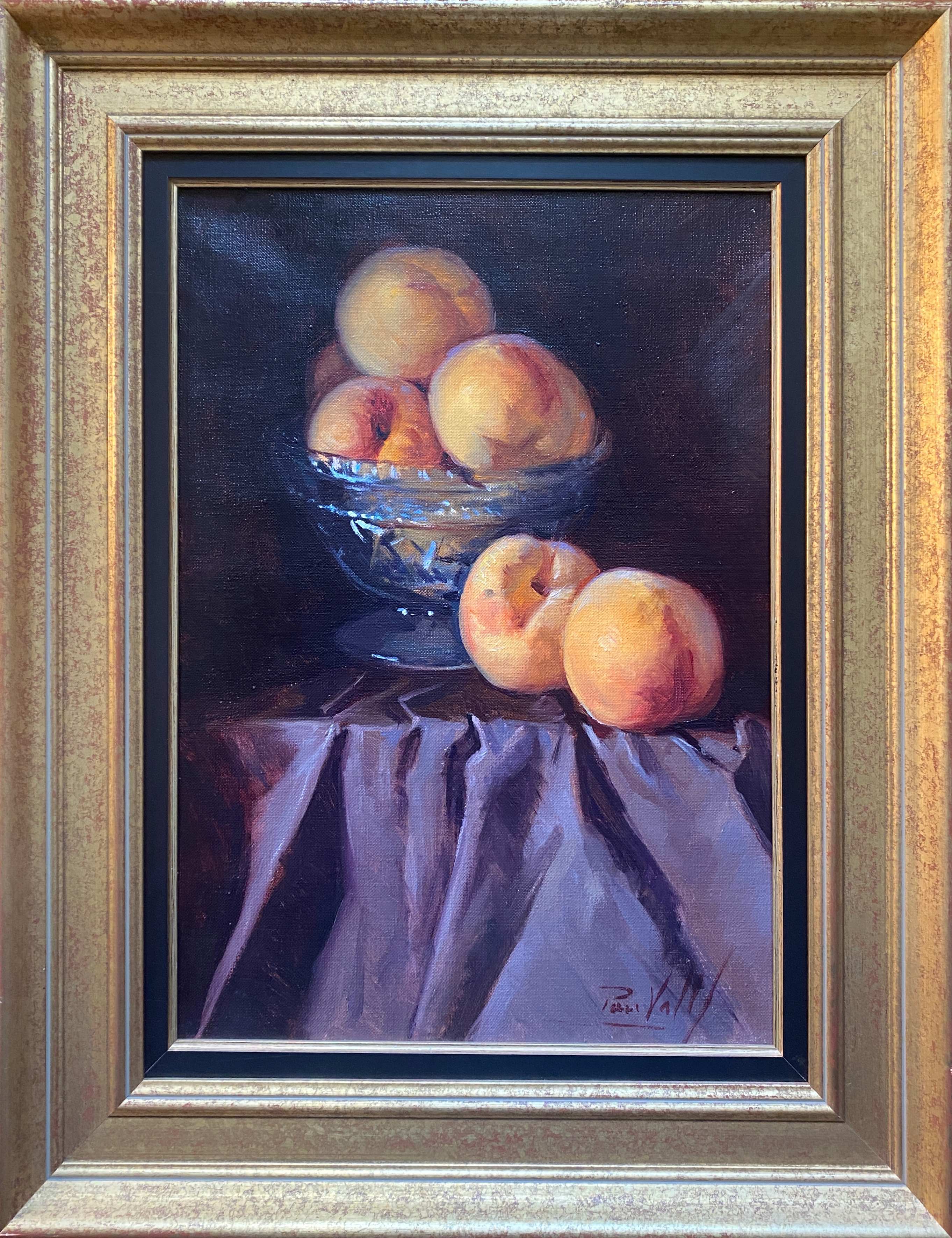 HST table "Still life with peaches" signed + frame