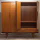 Scandinavian wardrobe 1960 teak 4 doors, 3 drawers, 2keys