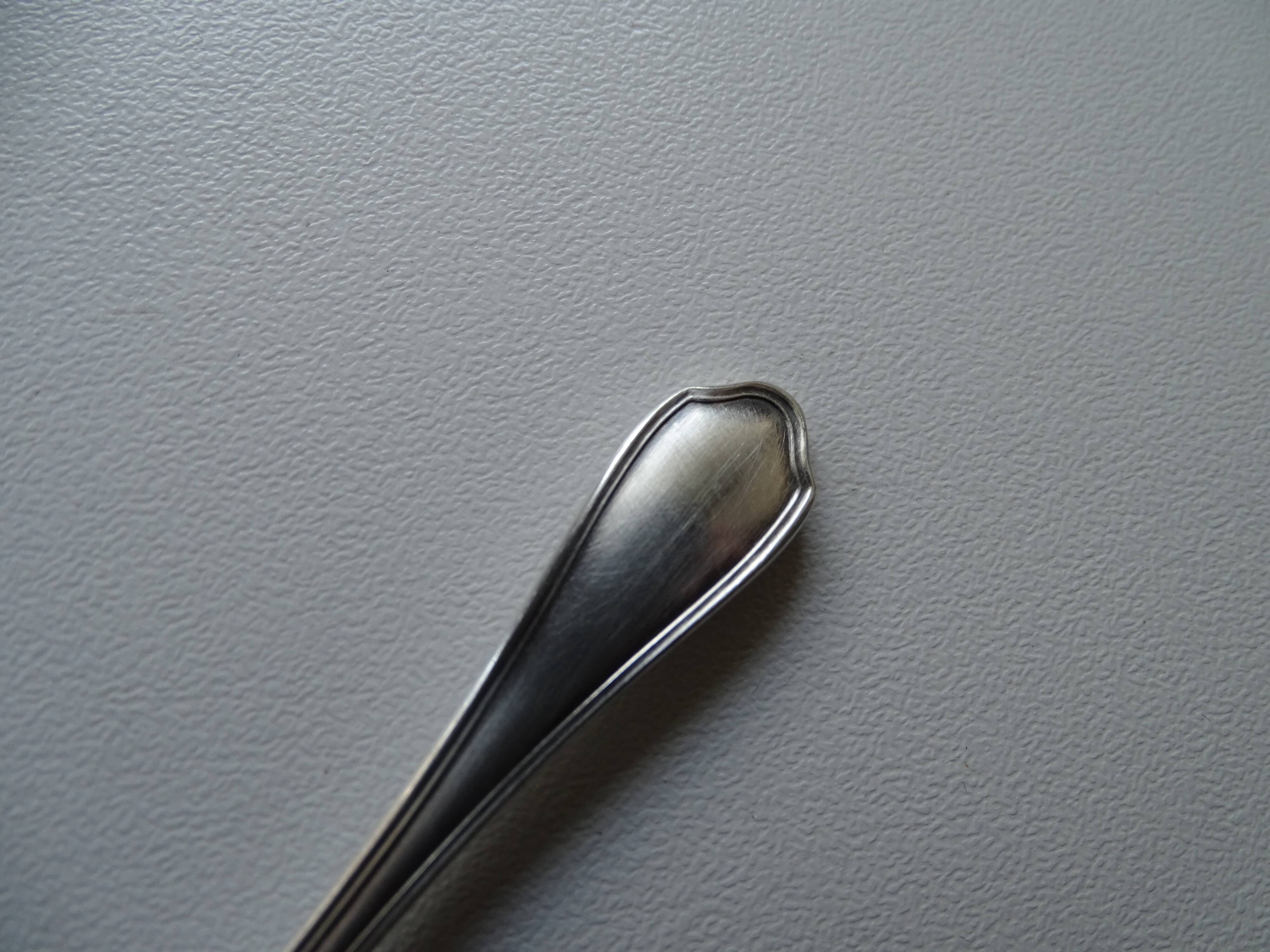Set of 12 mocha spoons Ravinet Denfer in silver metal