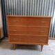 Scandinavian chest of drawers with compass feet
