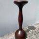 Trio of large turned wooden candlesticks
