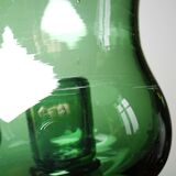 Large vintage green blown glass lantern, 1960s-70s.