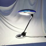 Adjustable chrome metal UFO lamp, space age, UFO, Aluminor, France, 1980.
