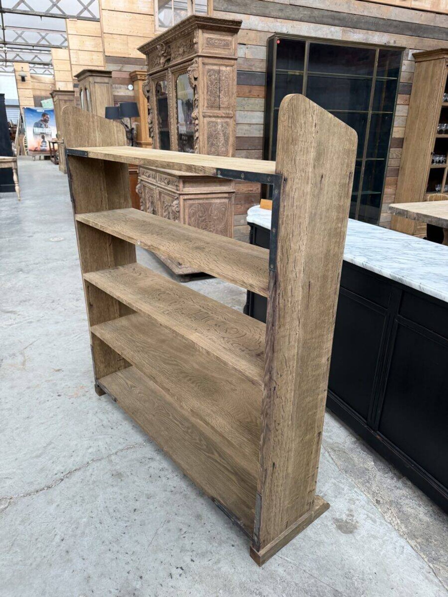 1950s oak shelf