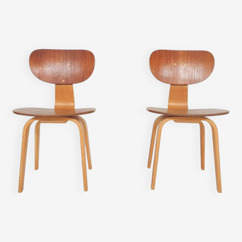 Set of two Cees Braakman for Pastoe SB02 dining chairs, The Netherlands 1952