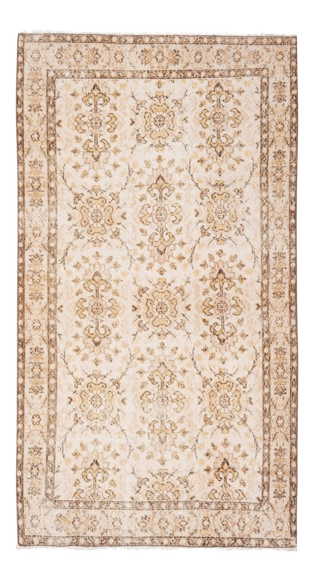 Vintage handmade Turkish rug 117x211 cm